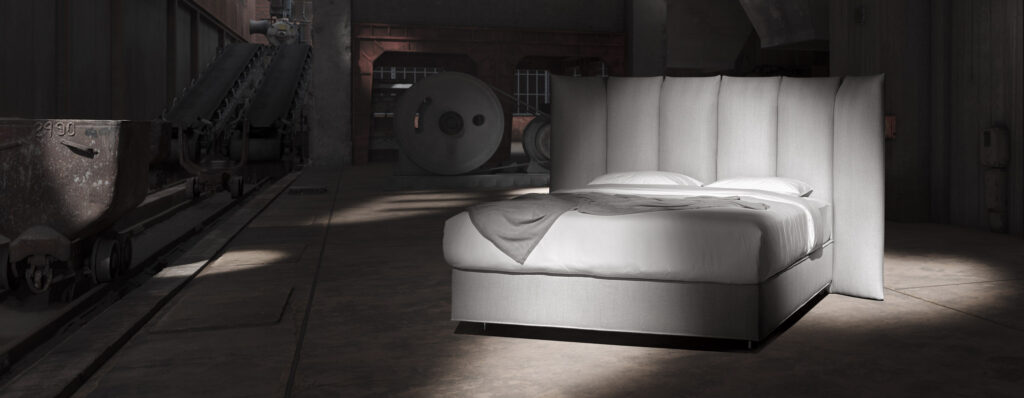 Bett in einen Showroom